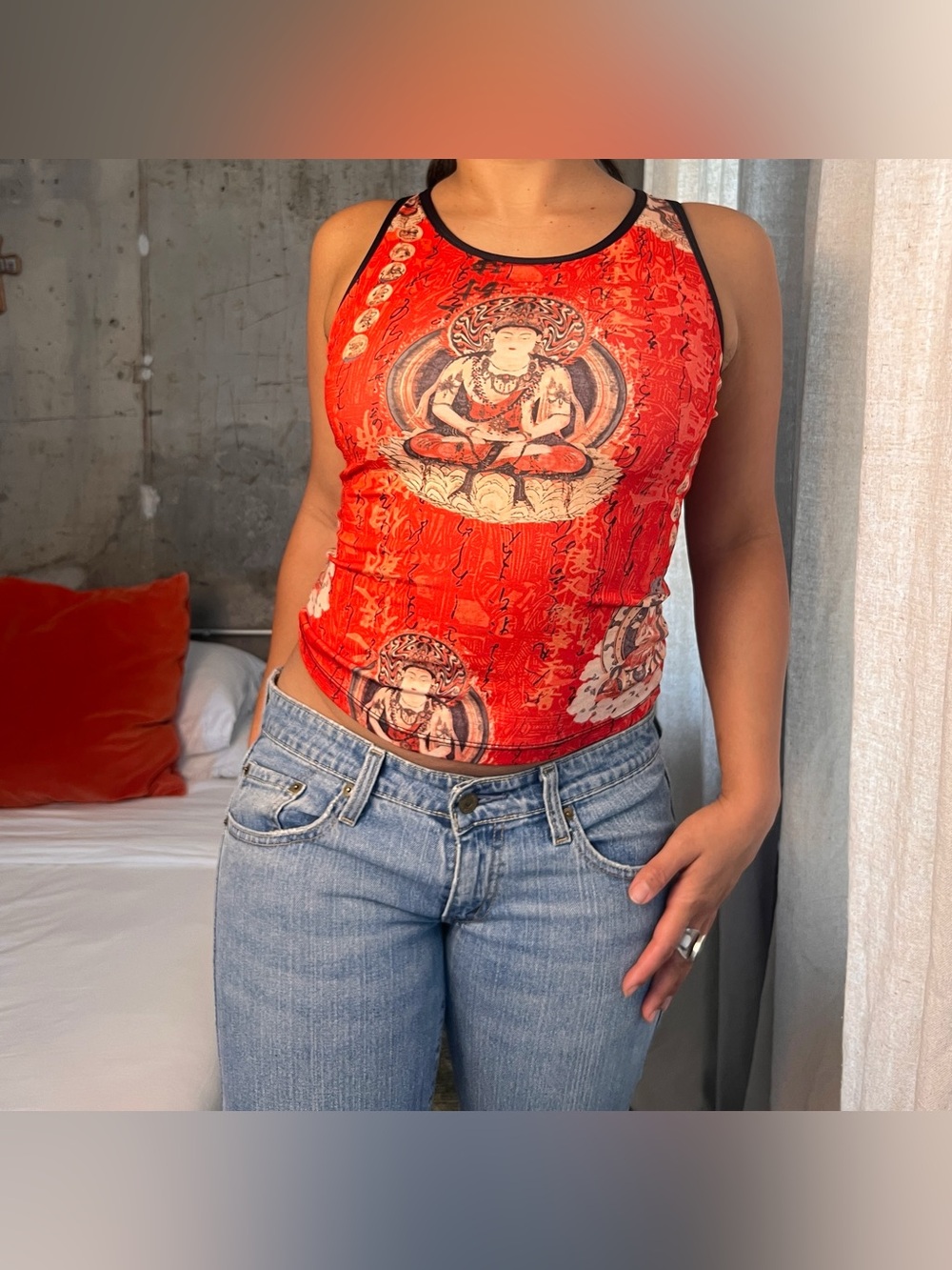 vintage latitude buddha top